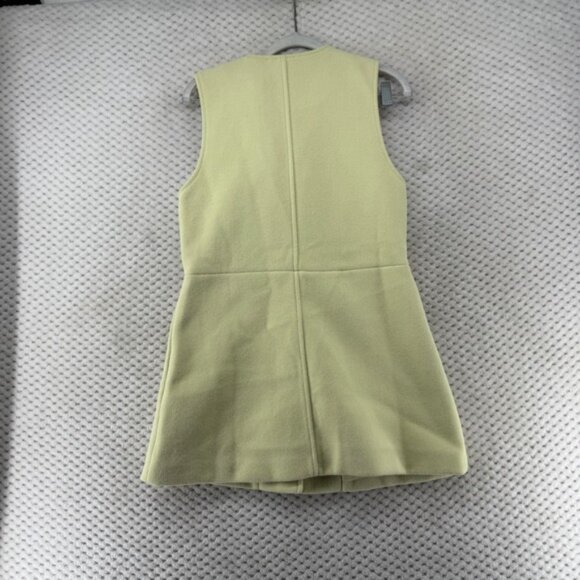 VRG GRL Jeanie Vest Boxy 6 Yellow Sleeveless Button Front Fitted Career Casual - Picture 7 of 7